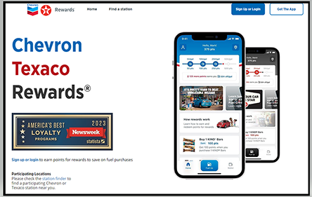 Chevron texaco rewards home page