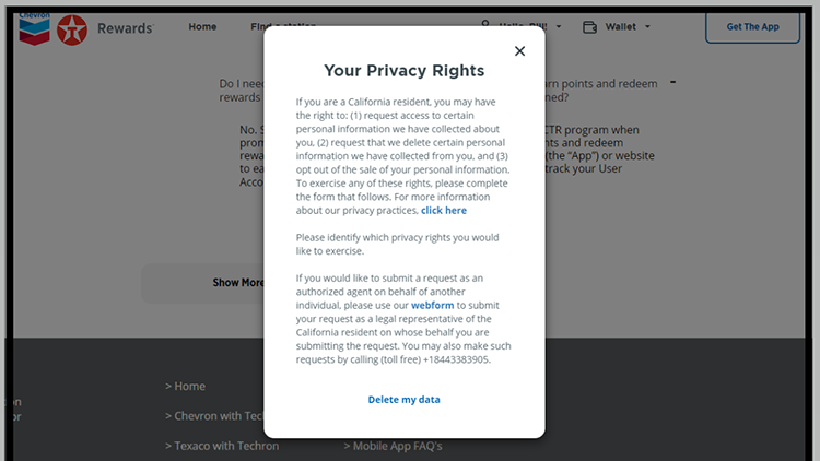 Delete Step 5 your privacy rights