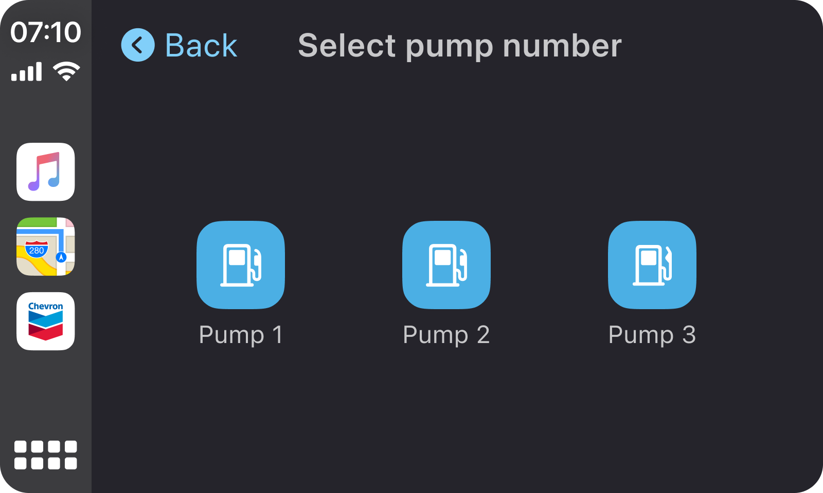 Select pump number